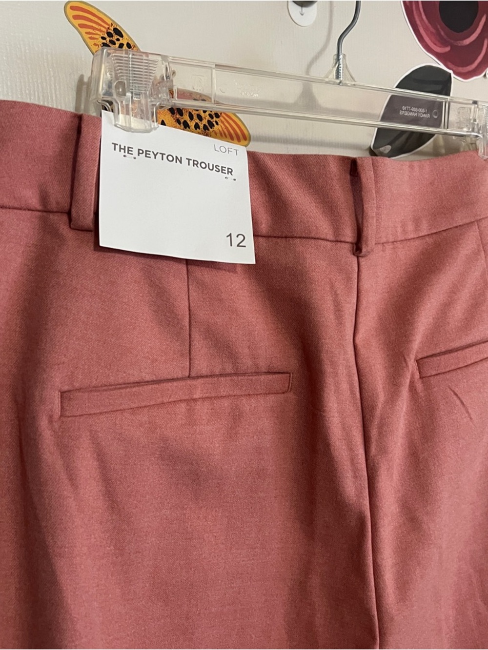 LOFT Rose-Pink Wide-Leg High-Rise Trousers - Picture 5 of 9